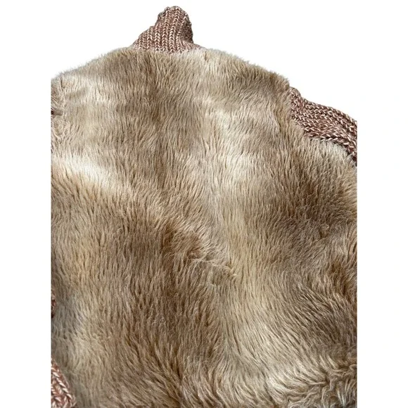 Vintage 70s Jc Penney Teddy Shaggy Fur Knit Jacket Hippie Women's  size XS/S - Picture 4 of 8